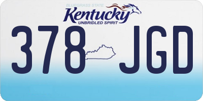 KY license plate 378JGD