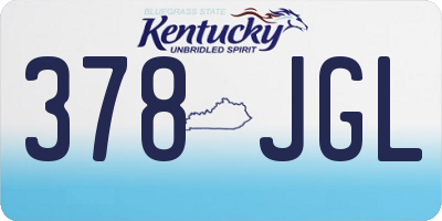 KY license plate 378JGL