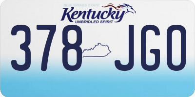 KY license plate 378JGO