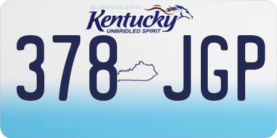 KY license plate 378JGP