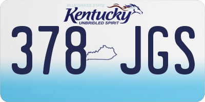 KY license plate 378JGS