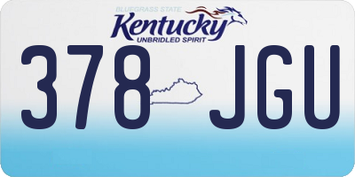 KY license plate 378JGU