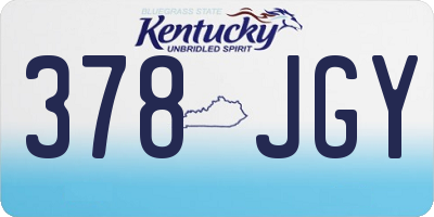 KY license plate 378JGY