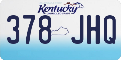 KY license plate 378JHQ