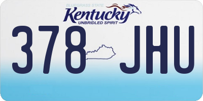 KY license plate 378JHU