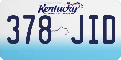 KY license plate 378JID