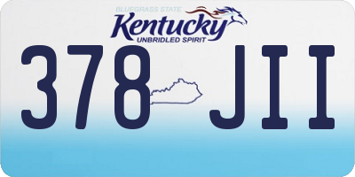 KY license plate 378JII