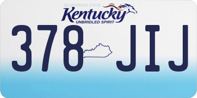 KY license plate 378JIJ