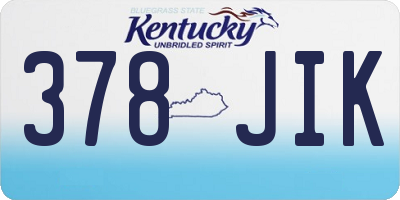 KY license plate 378JIK