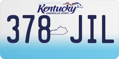 KY license plate 378JIL