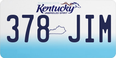 KY license plate 378JIM