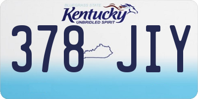 KY license plate 378JIY