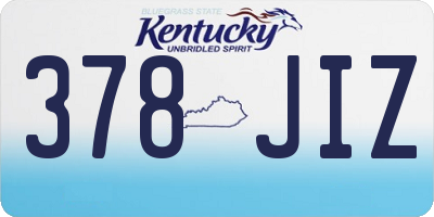 KY license plate 378JIZ