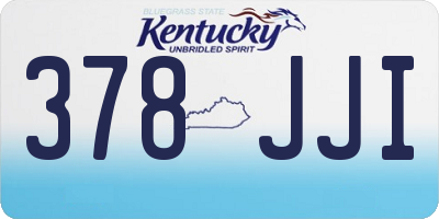 KY license plate 378JJI
