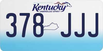 KY license plate 378JJJ
