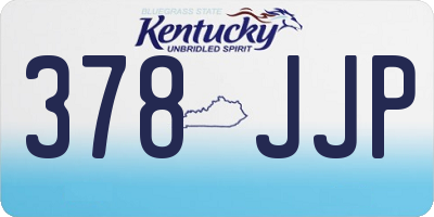 KY license plate 378JJP