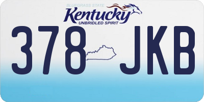 KY license plate 378JKB