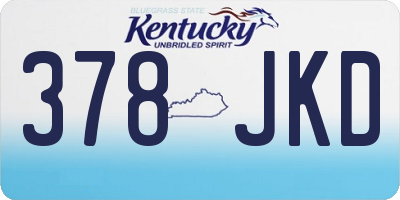 KY license plate 378JKD