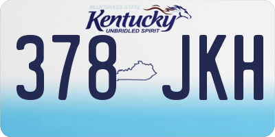 KY license plate 378JKH