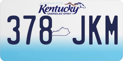 KY license plate 378JKM