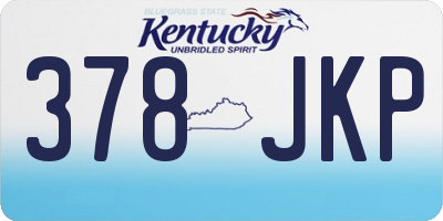 KY license plate 378JKP