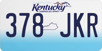 KY license plate 378JKR