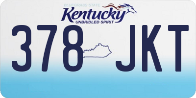 KY license plate 378JKT