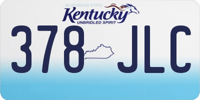 KY license plate 378JLC