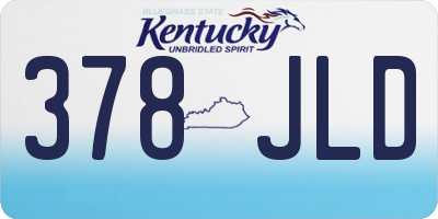 KY license plate 378JLD