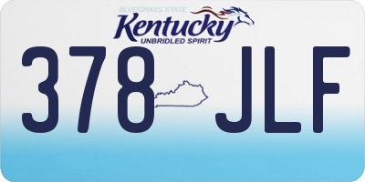 KY license plate 378JLF