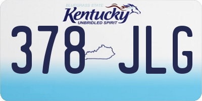 KY license plate 378JLG