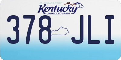 KY license plate 378JLI