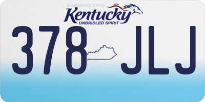 KY license plate 378JLJ