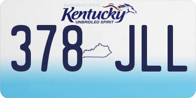 KY license plate 378JLL