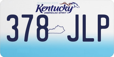 KY license plate 378JLP