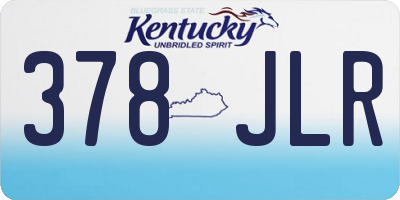 KY license plate 378JLR