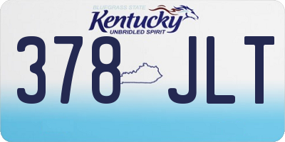 KY license plate 378JLT