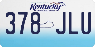 KY license plate 378JLU