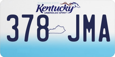 KY license plate 378JMA