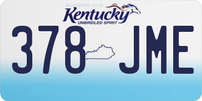 KY license plate 378JME