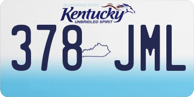 KY license plate 378JML