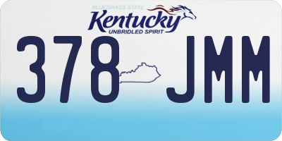 KY license plate 378JMM