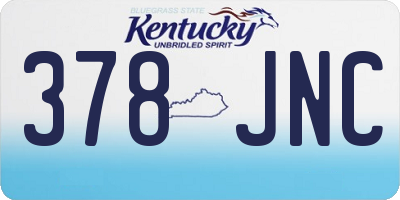 KY license plate 378JNC
