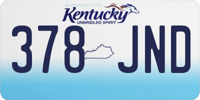 KY license plate 378JND