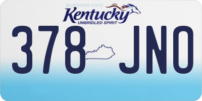KY license plate 378JNO