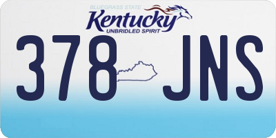KY license plate 378JNS