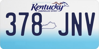KY license plate 378JNV