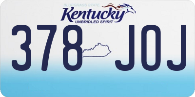 KY license plate 378JOJ