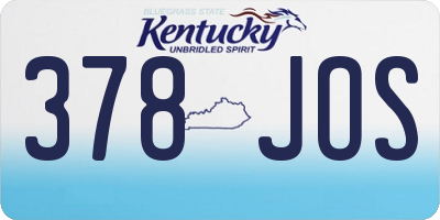 KY license plate 378JOS