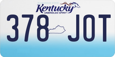 KY license plate 378JOT